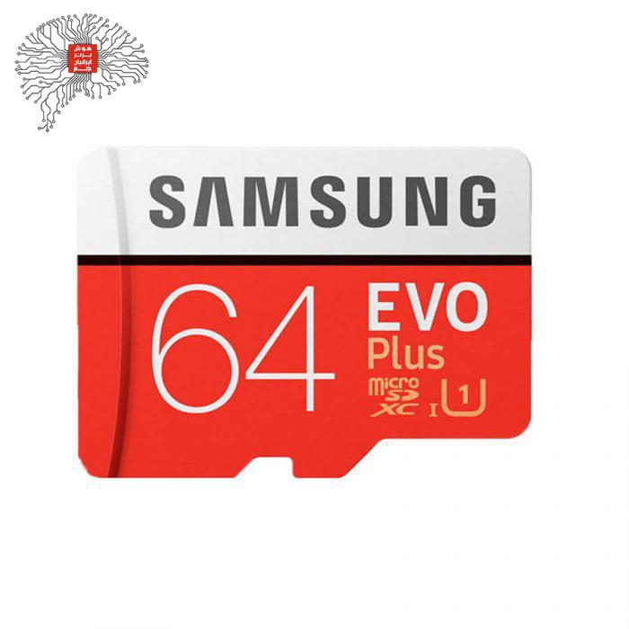 کارت حافظه microSDXC سامسونگ مدل Evo Plus کلاس 10 استاندارد UHS-I U1 سرعت 80MBps همراه با آداپتور ظرفیت 64 گیگابایت