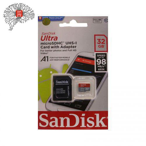 رم میکرو 32 گیگ SanDisk سرعت 98MB/s2